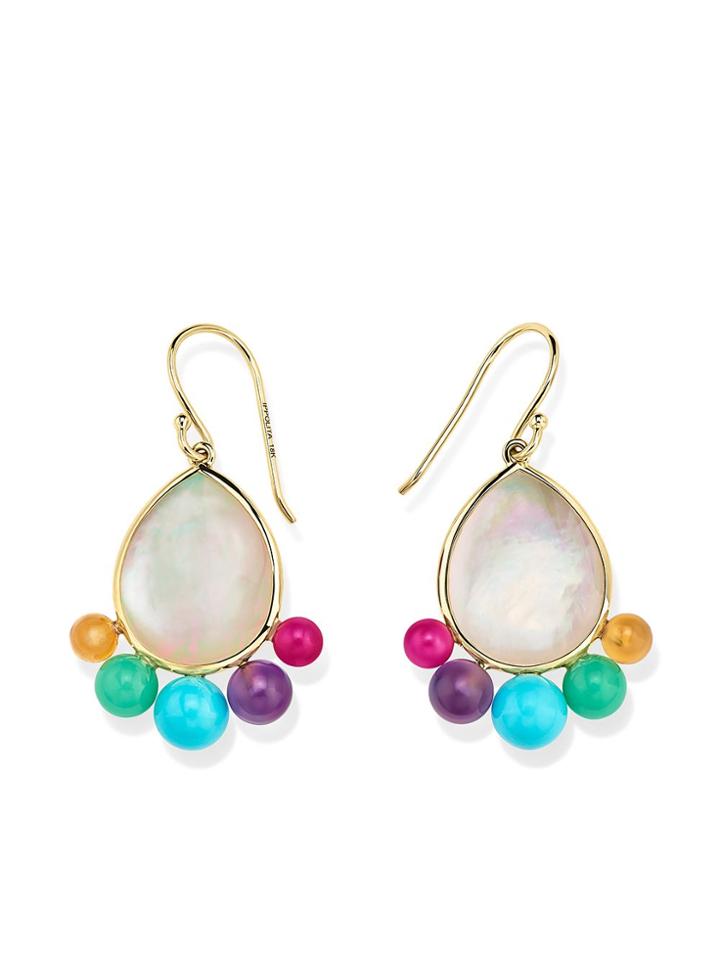 Ippolita 18kt Yellow Gold Nova African Ruby, Dark Amethyst, Turquoise,