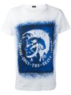 Diesel Mohawk Print T-shirt, Men's, Size: Xxl, White, Cotton