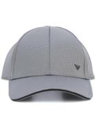 Emporio Armani Logo Plaque Cap, Men's, Size: S/m, Grey, Polyester