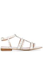 Twin-set Pearl Studded Sandals - White