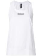 Adidas By Stella Mccartney Reflective Logo Racerback Tank Top - White