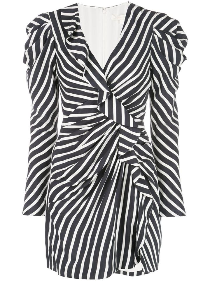 Jonathan Simkhai Striped Ruffle Mini Dress - Blue