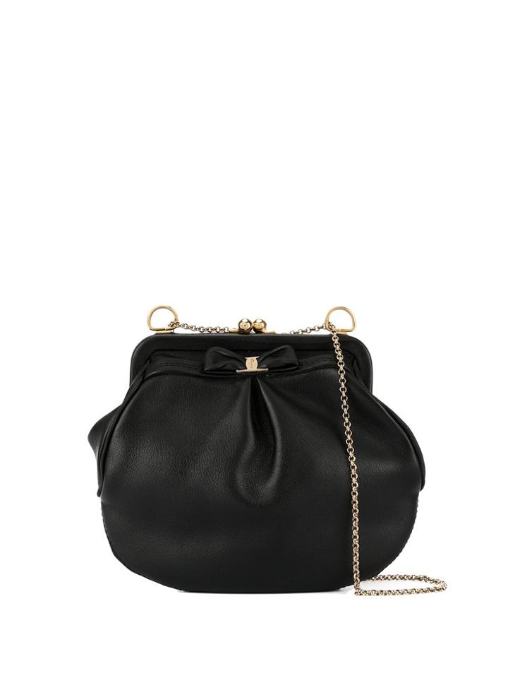 Salvatore Ferragamo Pre-owned Vara Bow Chain Handbag - Black