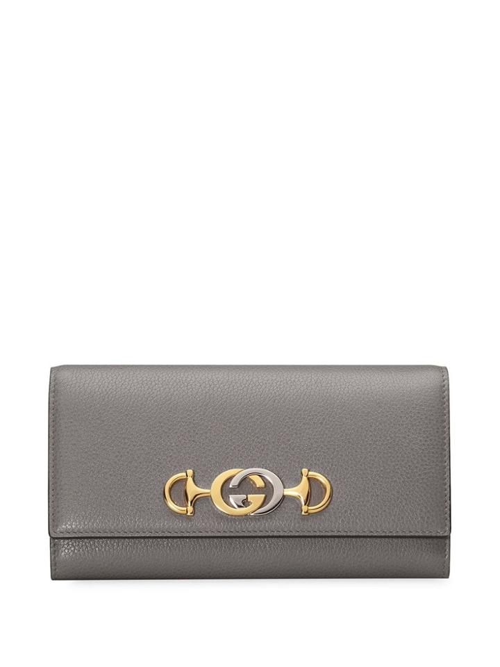 Gucci Zumi Continental Wallet - Grey
