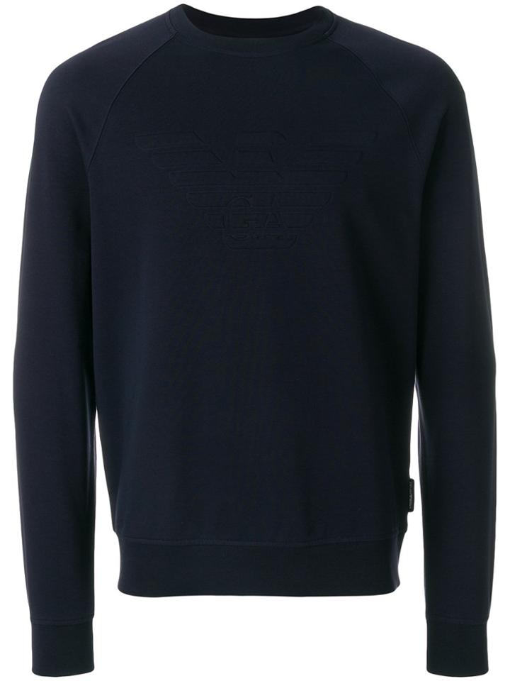 Emporio Armani Logo Design Sweatshirt - Blue