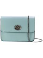 Coach - Turnlock Cross Body Bag - Women - Calf Leather - One Size, Blue, Calf Leather
