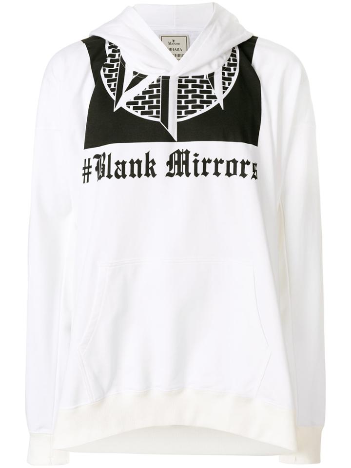 Maison Mihara Yasuhiro Front Printed Hoodie - White