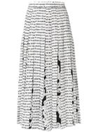 Dvf Diane Von Furstenberg Printed Pleated Skirt - White
