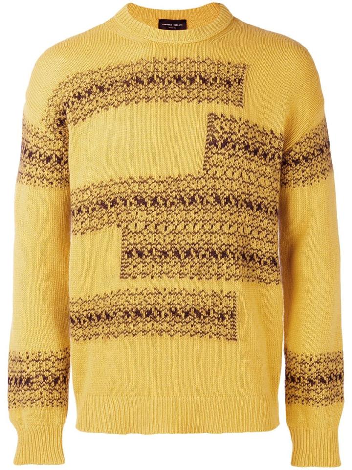 Roberto Collina Intarsia-knit Jumper - Yellow & Orange