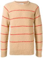 Ymc Striped Long-sleeve Sweater - Brown
