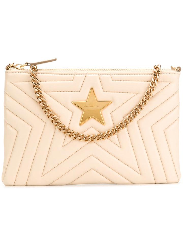 Stella Mccartney Stella Star Clutch Bag - Neutrals