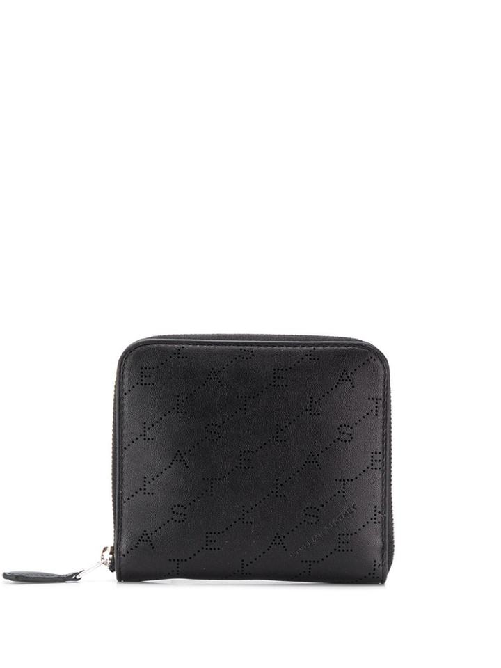 Stella Mccartney Monogram Zipped Wallet - Black