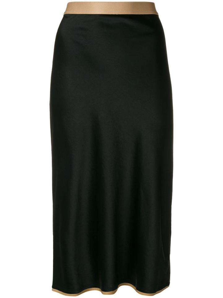 T By Alexander Wang Straight-fit Midi Skirt - Black