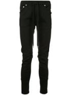 Attachment Drawstring-waist Biker Trousers - Black