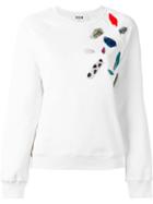 Msgm Stone Embellished Sweatshirt