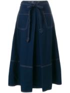 Marni Stitch Detail Skirt - Blue