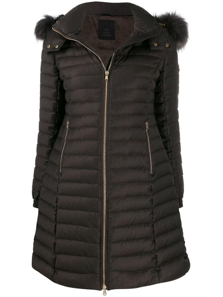 Tatras Fur Trimmed Hood Parka - Brown