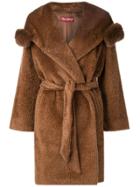 Max Mara Studio Teddy Bear Wrap Coat - Brown