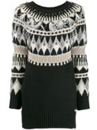 Twin-set Fairisle Knit Jumper - Black