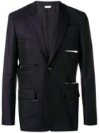 Comme Des Garçons Homme Plus Cut Detail Blazer Jacket - Blue