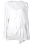 No21 Layered Blouse, Women's, Size: 38, White, Acetate/silk