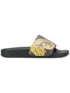 Versace Collection Baroque Print Slides - Black