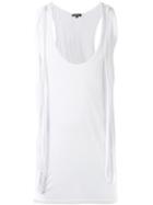 Unconditional Cross Strap Vest, Men's, Size: Small, White, Rayon
