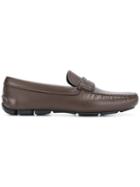 Prada Square Toed Loafers - Brown