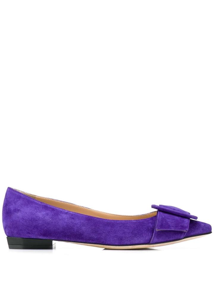 Sergio Rossi Sr Milano Mia Ballerina Flats - Purple