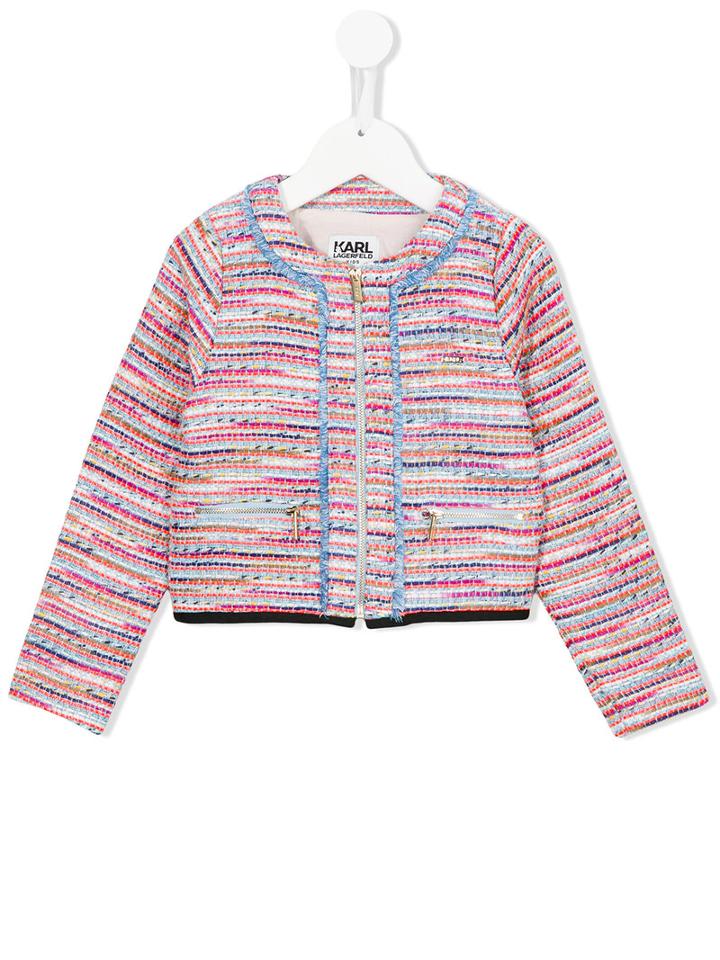 Karl Lagerfeld Kids Bouclé Knit Jacket, Girl's, Size: 6 Yrs