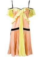 Marco Bologna Crepe Georgette Pleated Dress - Multicolour