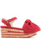 Paloma Barceló Platform Bow Sandals - Red