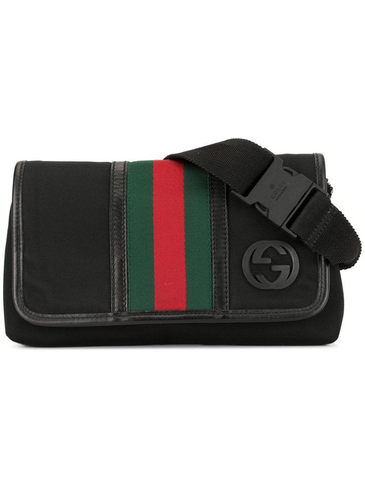 Gucci Vintage Shelly Line Bum Bag - Black