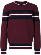 Diesel Black Gold - Striped Panel Jumper - Men - Polyester/viscose - S, Pink/purple, Polyester/viscose