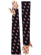Marine Serre Moon Print Gloves - Black