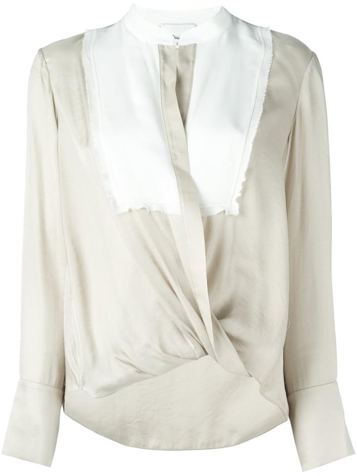 3.1 Phillip Lim Draped Blouse, Women's, Size: 4, Nude/neutrals, Cupro/triacetate/silk