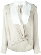 3.1 Phillip Lim Draped Blouse, Women's, Size: 4, Nude/neutrals, Cupro/triacetate/silk