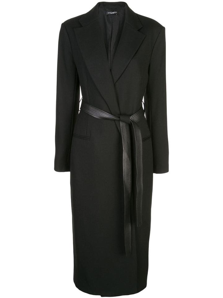 Narciso Rodriguez Stitched Belt Coat - Black