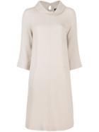 Antonelli Cowl Neck Crepe Dress - Neutrals