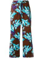 P.a.r.o.s.h. Floral-print Trousers - Brown