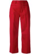 Dondup Cropped Trousers - Red
