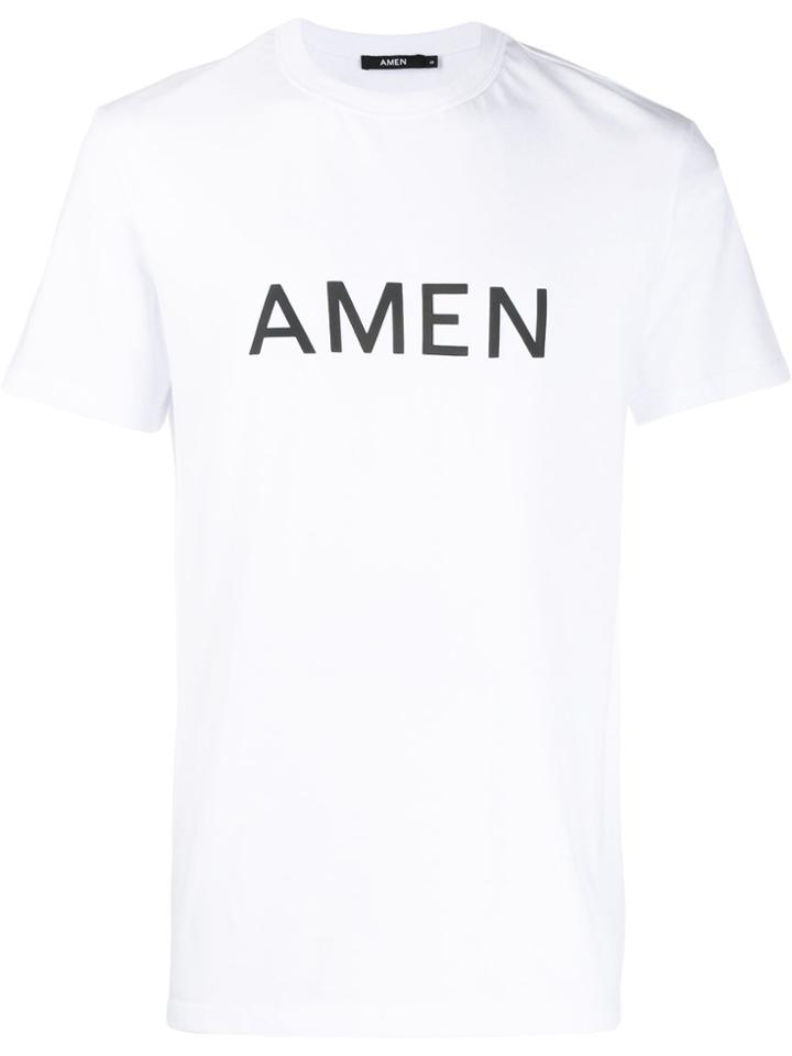 Amen Printed Logo T-shirt - White