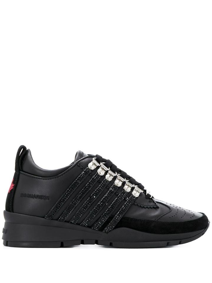 Dsquared2 Glitter Embellished 251 Sneakers - Black