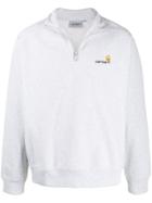 Carhartt Wip Logo Embroidered Sweatshirt - Grey