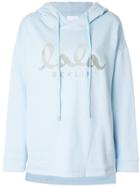 Lala Berlin Embroidered Logo Hoodie - Blue