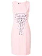 Boutique Moschino Laced Print Dress - Pink & Purple