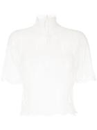 Filles A Papa Short-sleeve Mesh Top - White