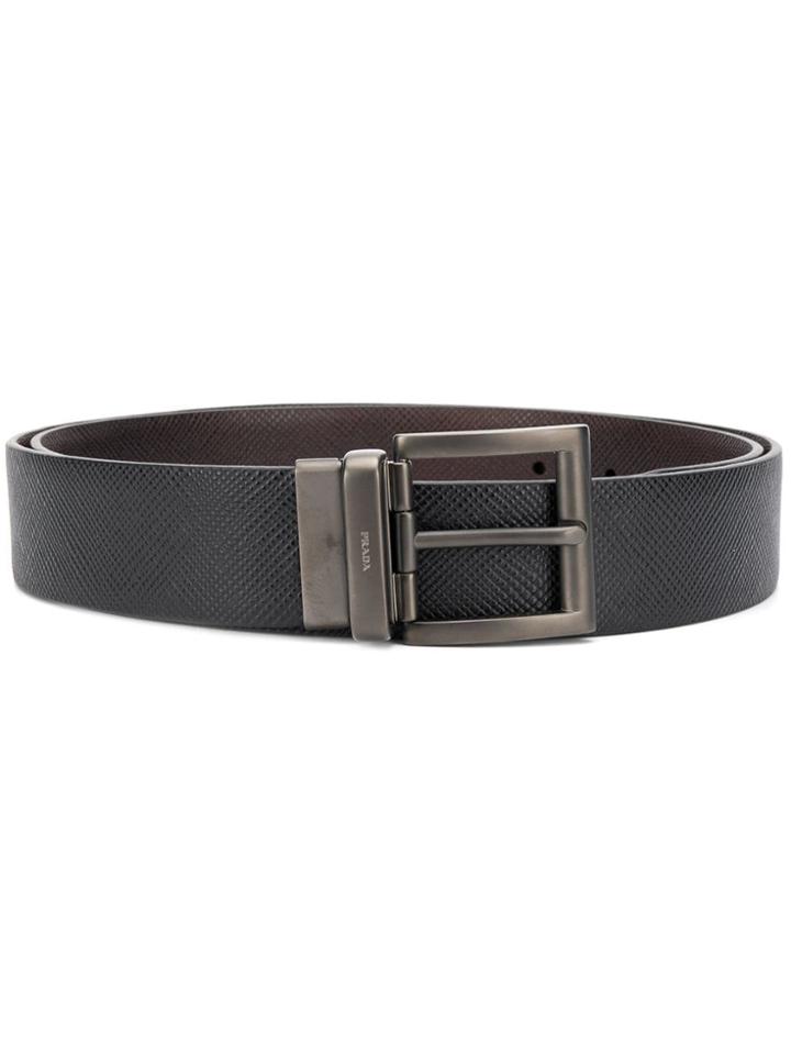 Prada Logo Buckled Belt - Black