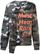 Mostly Heard Rarely Seen Layered Effect Camouflage Sweatshirt - Green
