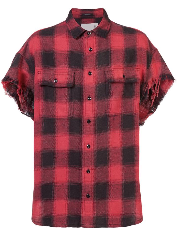 R13 Shortsleeved Plaid Shirt - Red